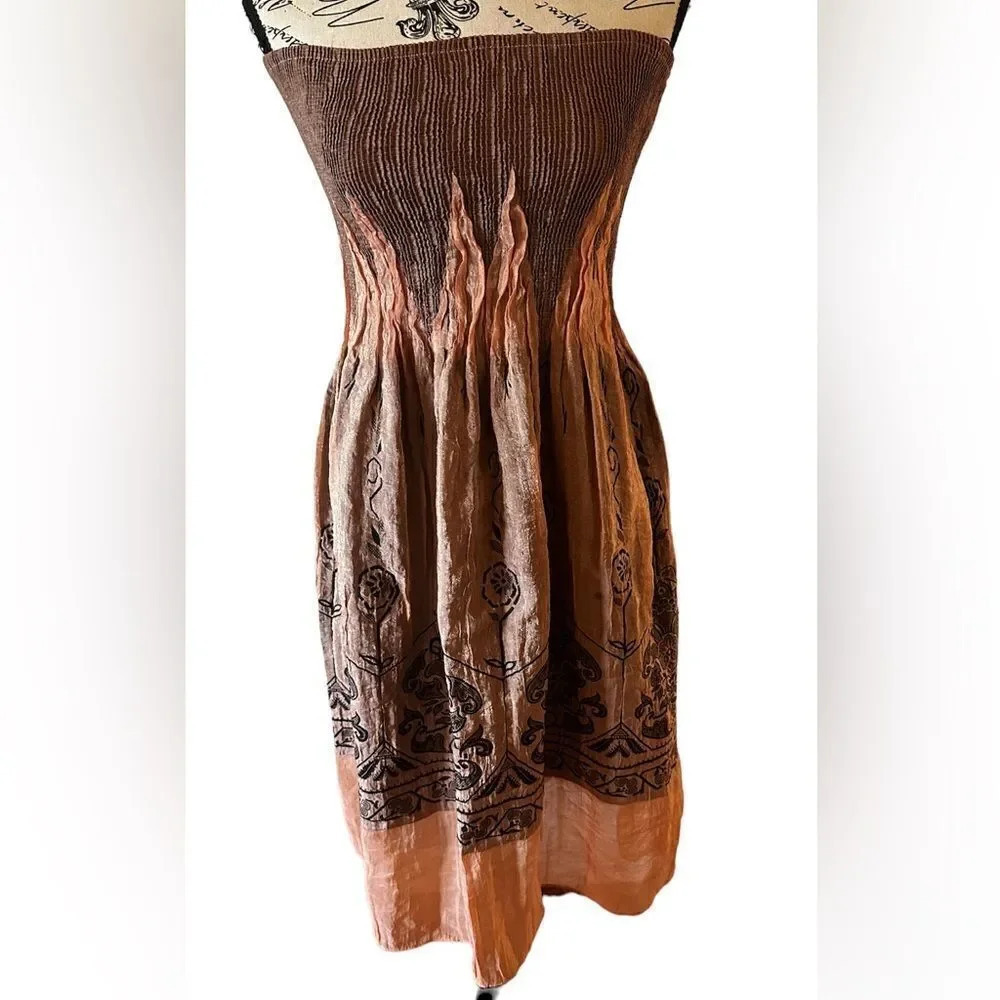 Anthropologie Lapis Boho Convertible Tube Dress Skirt One Size Floral